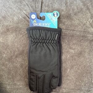 Isotoner Men's Black Tech Gloves